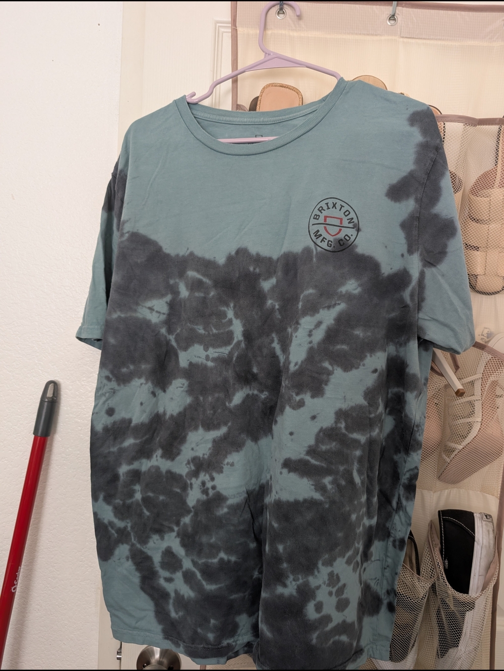 Brixton Teal and Black Tie-Dye Short Sleeve Tee